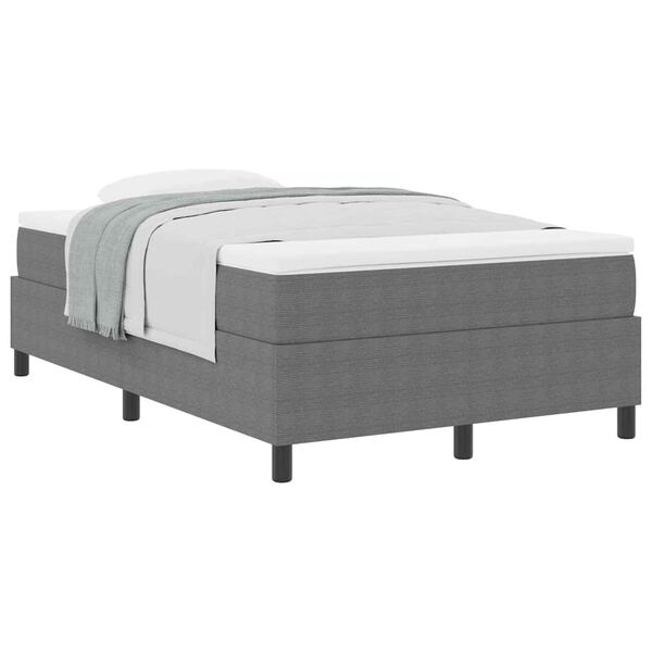 vidaXL Cama Box Cinza Claro e Branco 120 x 190 cm