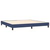 vidaXL Cama box spring c/ colch&atilde;o e LED 200x200 cm tecido azul