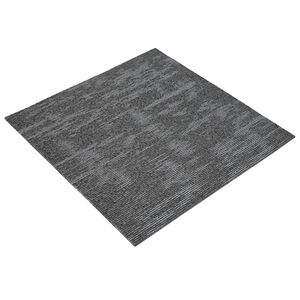 vidaXL Azulejo de Carpete Cinza Carv&atilde;o 50 x 50 cm 4 unid. PP e Betume