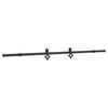 vidaXL Kit de ferragens para porta deslizante 213,5 cm a&ccedil;o preto