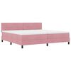 vidaXL Cama Box com colch&atilde;o com cabeceira Rosa 200 x 200 cm Veludo