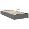 vidaXL Cama com Armazenamento Cinza Escuro 90 x 190 cm tecido