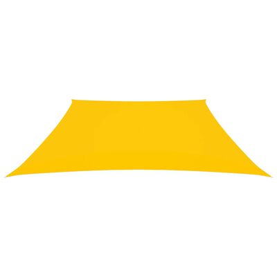 vidaXL Para-sol estilo vela tecido oxford trapézio 2/4x3 m amarelo