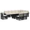vidaXL Conjunto de Sof&aacute; de Jardim 11 unid. Preto e Branco Creme
