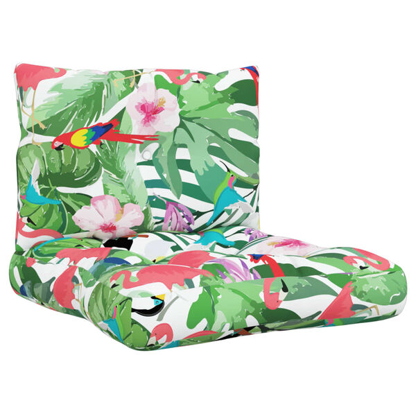 vidaXL Almofadões para sofá de paletes 2 pcs tecido oxford multicor