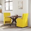 vidaXL Cadeiras de Jantar com Rodas 2 pcs Amarelo 58 x 65 x 98 cm