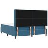 vidaXL Cama Box Spring com LED e Colch&atilde;o Azul 180 x 200 cm Veludo