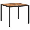 vidaXL Mesa de Jardim Preto 90 x 90 x 75 cm vime PE