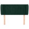 vidaXL Cabeceira de cama c/ abas veludo 93x23x78/88 cm verde-escuro