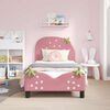 vidaXL Estrutura de Cama Infantil com Cabeceira Rosa 80 x 160 cm