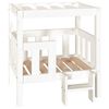 vidaXL Cama para c&atilde;es 65,5x50,5x70 cm madeira de pinho maci&ccedil;a branco