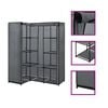 vidaXL Roupeiro de canto 130x87x169 cm cinzento