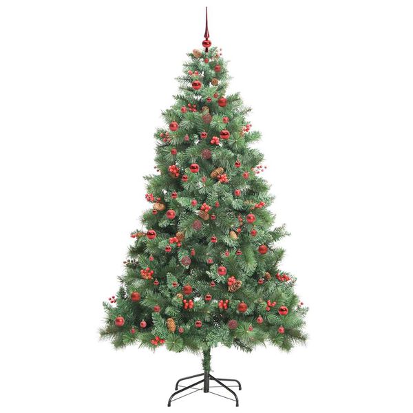 vidaXL &Aacute;rvore de Natal Artificial Verde 240 cm PVC e Metal