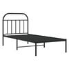vidaXL Estrutura de cama com cabeceira 80x200 cm metal preto