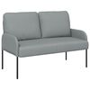 vidaXL Sof&aacute;s com almofada 110cm Cinzento-claro Contraplacado