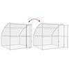 vidaXL Canil de Cachorro 3 pcs Prateado 6 x 2 x 2 m A&ccedil;o galvanizado