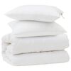 vidaXL Conjunto de Edredom com travesseiro 3 unid. Branco Microfibra