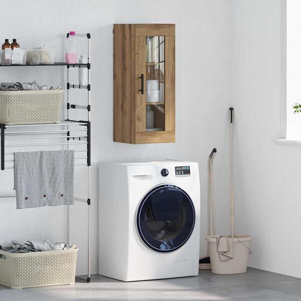 vidaXL Arm&aacute;rio de parede Carvalho Artesanal 34,5 x 34 x 90 cm