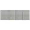 vidaXL Placas perfuradas de parede 4 pcs 40x58 cm a&ccedil;o