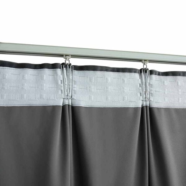 vidaXL Cortina blackout com ganchos 290x245 cm veludo antracite