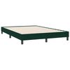 vidaXL Cama com molas sem colch&atilde;o 160x220 cm veludo verde-escuro