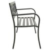 vidaXL Banco de jardim 125 cm aço cinzento