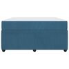 vidaXL Estrutura da Cama com colch&atilde;o Azul 160 x 200 cm tecido
