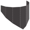 vidaXL Acabamento para Gramado 100 x 45 cm A&ccedil;o Preto