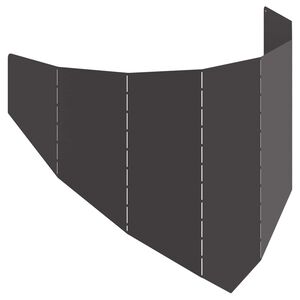 vidaXL Acabamento para Gramado 100 x 45 cm A&ccedil;o Preto