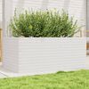 vidaXL Vaso/floreira de jardim 110x60x45,5 cm pinho maci&ccedil;o branco
