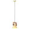 vidaXL Candeeiro suspenso industrial redondo 25 W 19 cm E27 bronze