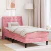 vidaXL Estrutura de cama com colch&atilde;o Rosa 90 x 200 cm Veludo