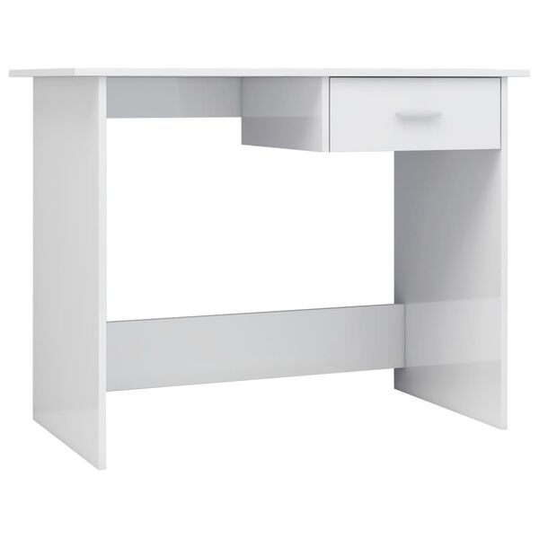 vidaXL Secret&aacute;ria 100x50x76 cm contraplacado branco brilhante