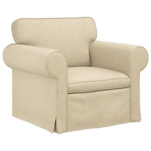 vidaXL Sof&aacute; Creme Dimens&otilde;es gerais: 95 x 82 x 80 cm (L x P x A) Veludo