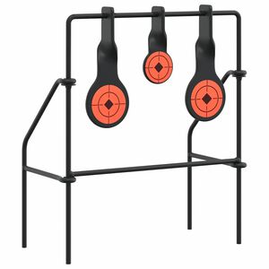 vidaXL Alvo Auto-reposicion&aacute;vel Preto 26 x 13 x 31 cm A&ccedil;o