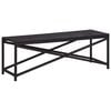 vidaXL Banco de jardim 120 cm vime PE preto