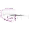 vidaXL Estrutura de cama 140x200 cm pinho maciço preto