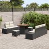 vidaXL Conjunto de Sof&aacute; de Jardim 8 pcs Preto Rattan Sint&eacute;tico
