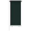 vidaXL Estore de rolo para exterior 65 (L) x 140 (A) cm verde-escuro HDPE