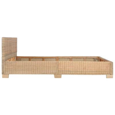 vidaXL Estrutura de cama artesanal em vime natural 160x200 cm