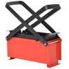 vidaXL Prensa de briquetes de papel em a&ccedil;o 34x14x14 cm preto/vermelho