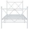 vidaXL Estrutura de cama com cabeceira e pés 80x200 cm metal branco