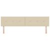 vidaXL Cabeceira com cabeceira Creme 200 cm Couro Sint&eacute;tico
