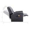 vidaXL Cadeira de massagens reclinável couro artificial cinzento