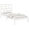 vidaXL Estrutura cama pequena solteiro 75x190 cm madeira maciça branco
