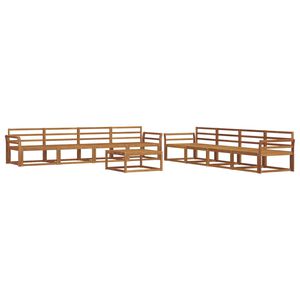 vidaXL Conjunto de Sof&aacute;s para Exterior 9 pcs Natural