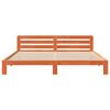 vidaXL Cama sem colchão 200x200 cm pinho maciço castanho-mel