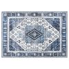 vidaXL Tapete ORIZ Azul Escuro 140 x 200 cm 100% Poli&eacute;ster
