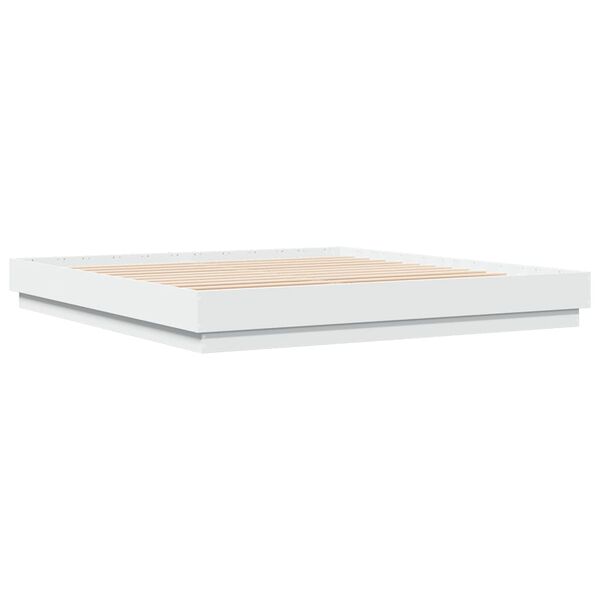 vidaXL Estrutura de cama 200x200 cm derivados de madeira branco