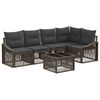 vidaXL Conjunto de Sof&aacute; de Jardim 6 unid. Cinzento vime PE